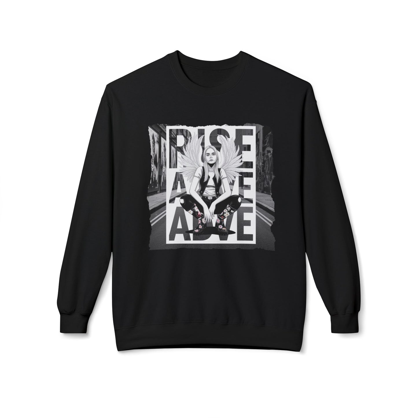 StyleMZ -  Rise Above Unisex Midweight Softstyle Fleece Crewneck Sweatshirt  - StyleMZ