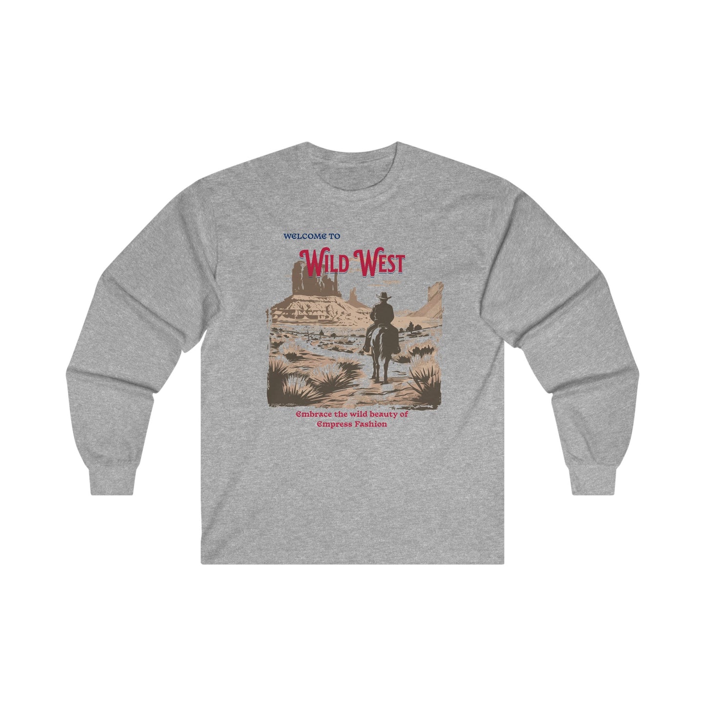 Korea -  Wild West Unisex Ultra Cotton Long Sleeve Tee  - StyleMZ