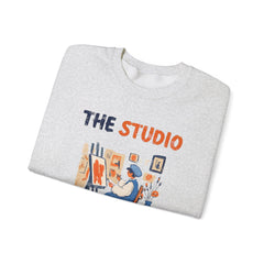 StyleMZ - Sudadera unisex con cuello redondo y mezcla pesada The Studio - StyleMZ 