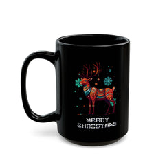 StyleMZ - Taza negra Feliz Navidad (11 oz, 15 oz) - StyleMZ 