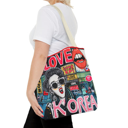 I love Korea Tote Bag (AOP) - StyleMZ