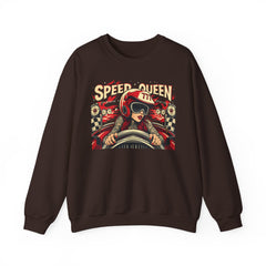 Corea - Sudadera unisex con cuello redondo y mezcla pesada Speed ​​Queen - StyleMZ 