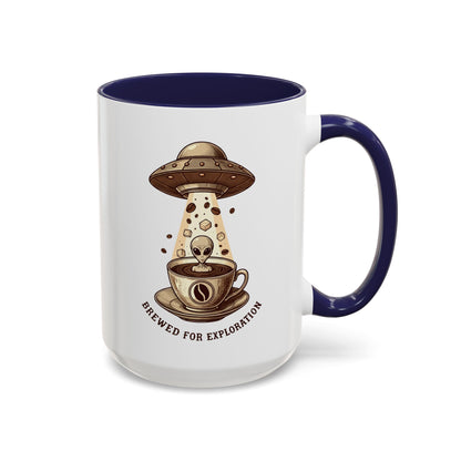 Brewed for exploration Accent Coffee Mug (11, 15oz) - StyleMZ