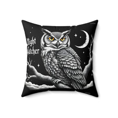 StyleMZ -  Night watcher Spun Polyester Square Pillow  - StyleMZ