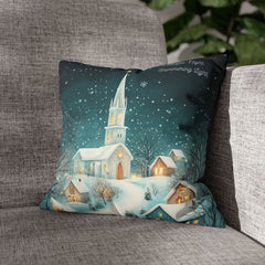 Peaceful night shimmering light Faux Suede Square Pillowcase - StyleMZ