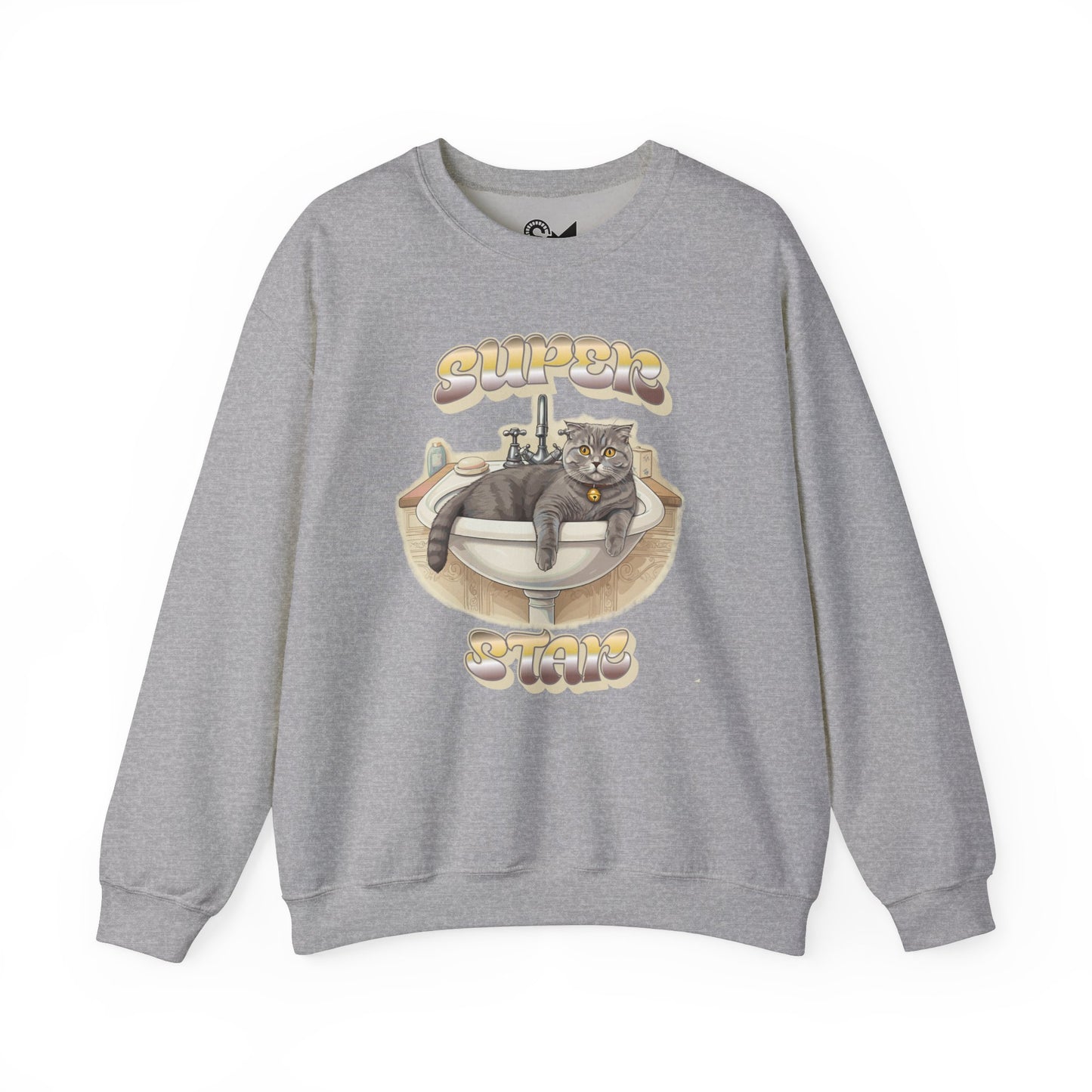 Star cat Unisex Heavy Blend™ Crewneck Sweatshirt - StyleMZ