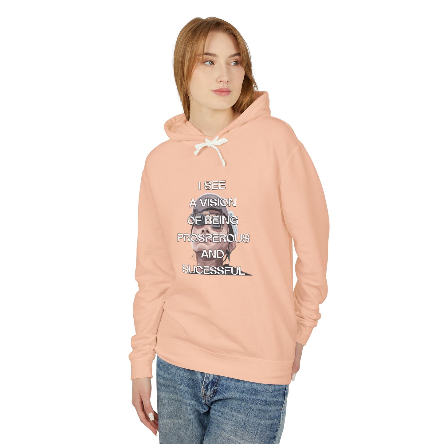 StyleMZ -  I see a vision Unisex Lightweight Hooded Sweatshirt  - StyleMZ