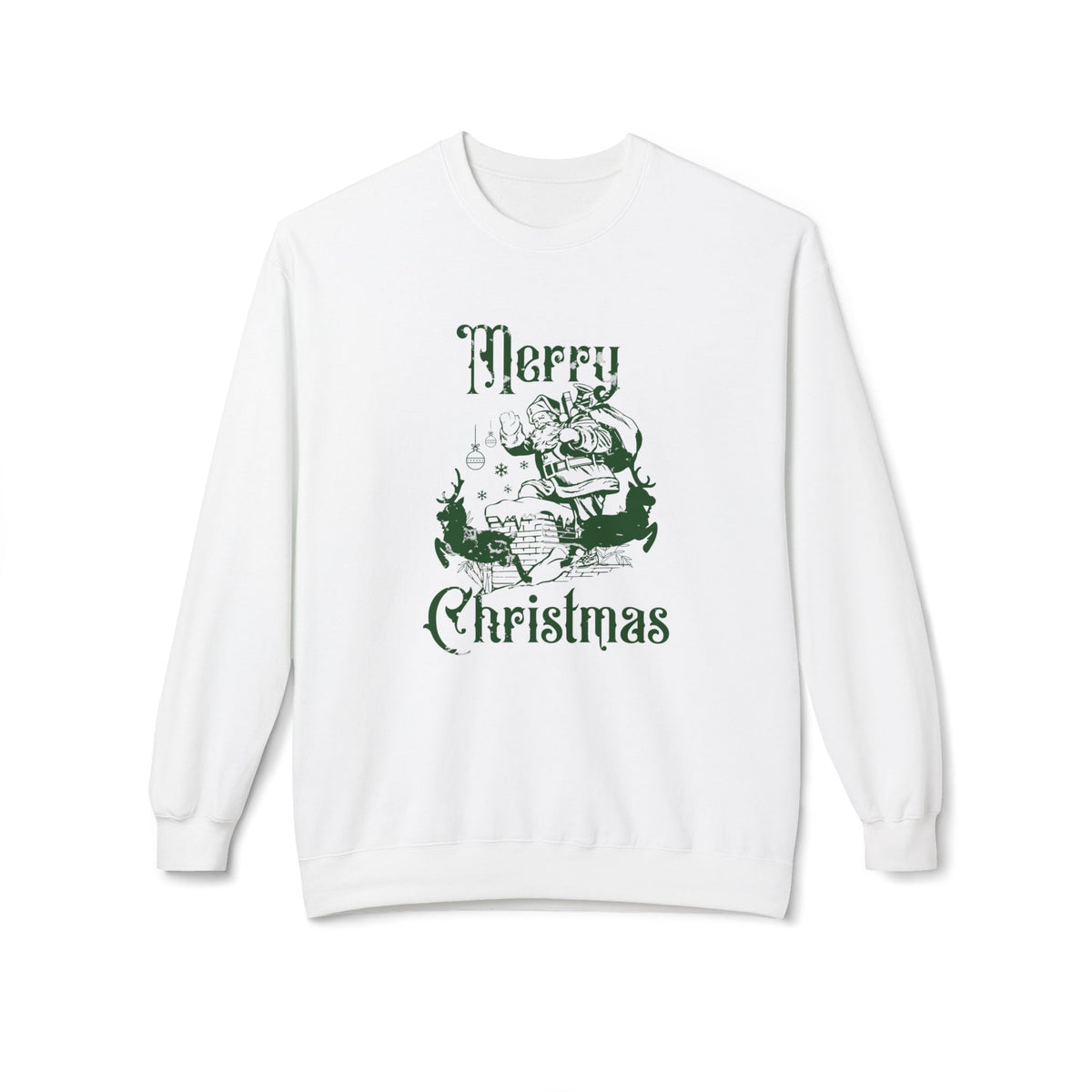 StyleMZ -  Merry Christmas Unisex Midweight Softstyle Fleece Crewneck Sweatshirt  - StyleMZ