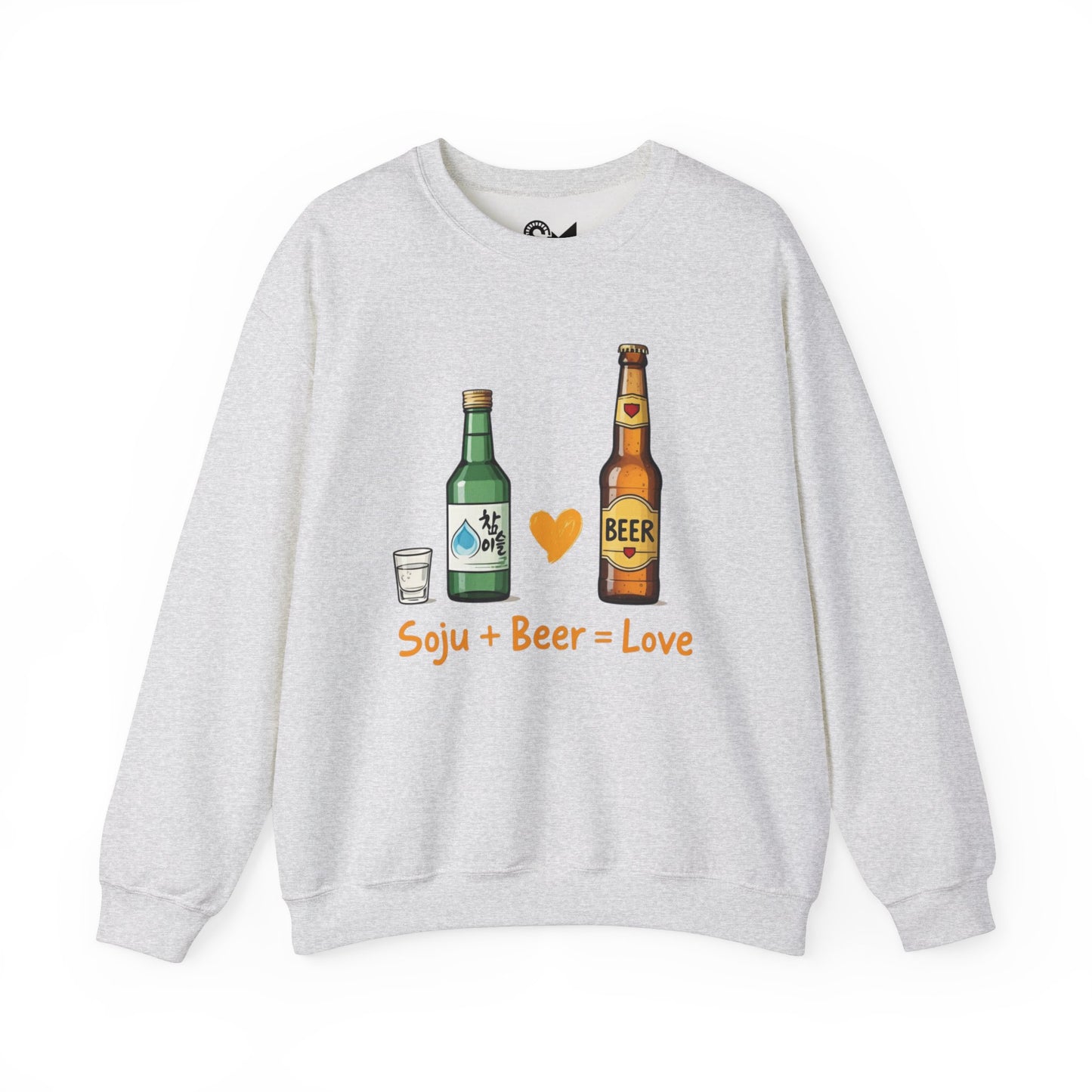 Soju + Beer = Love Unisex Heavy Blend™ Crewneck Sweatshirt - StyleMZ