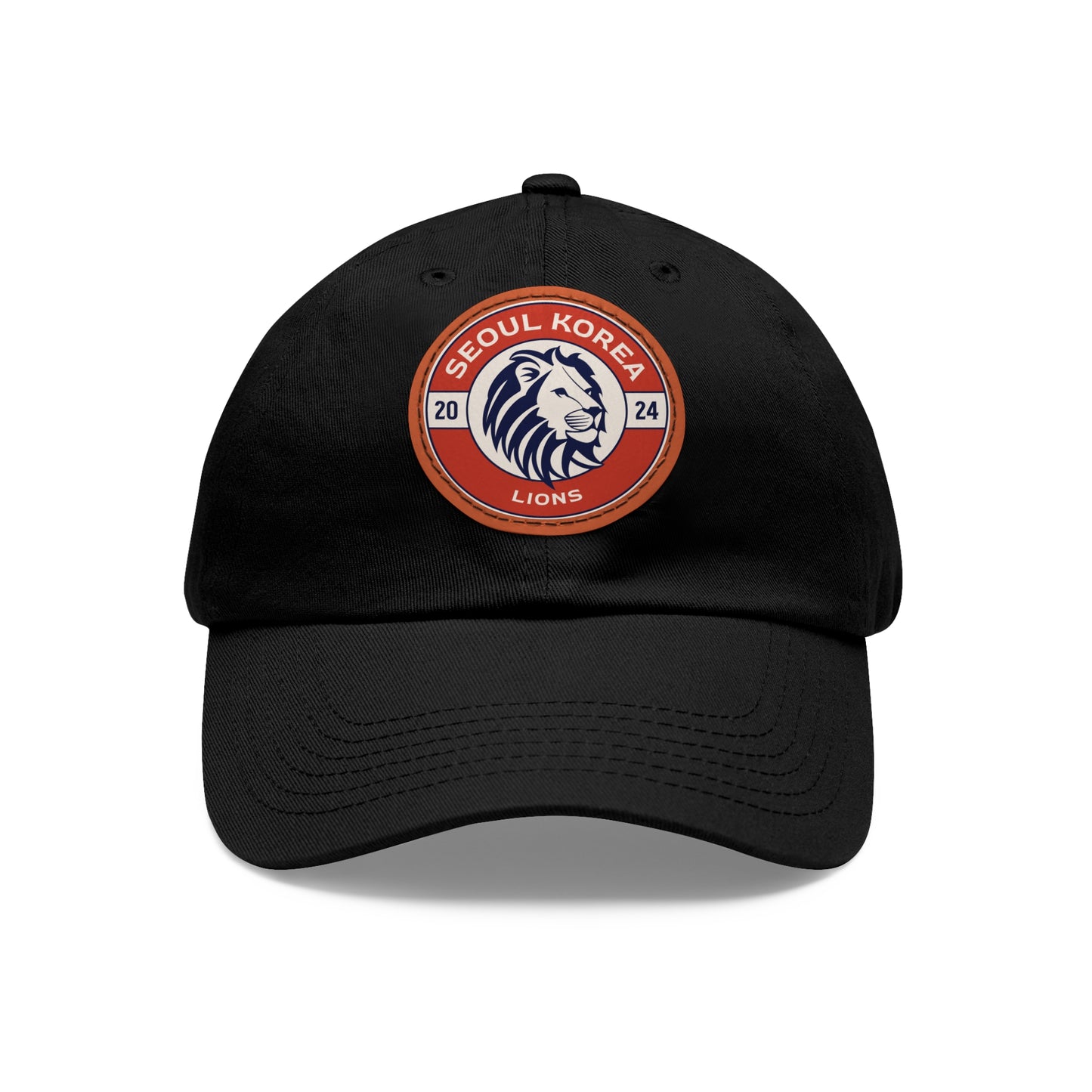 Korea -  Seoul Korea Lions Hat with Leather Patch (Round)  - StyleMZ