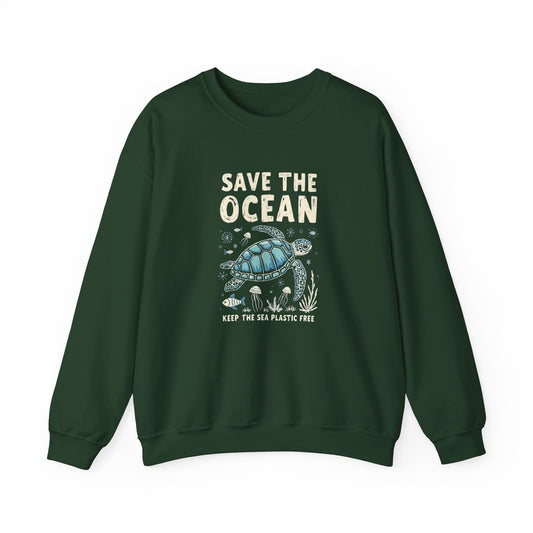 Korea - Save the Ocean Unisex Heavy Blend™ Crewneck Sweatshirt - StyleMZ - Stylemz