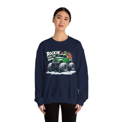 StyleMZ -  ROCKIN' THRU THE SNOW Unisex Heavy Blend™ Crewneck Sweatshirt  - StyleMZ