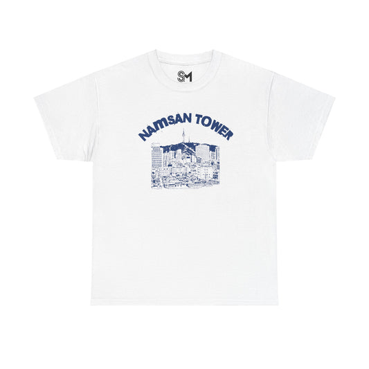 Namsan Tower Unisex Heavy Cotton Tee - StyleMZ - Stylemz