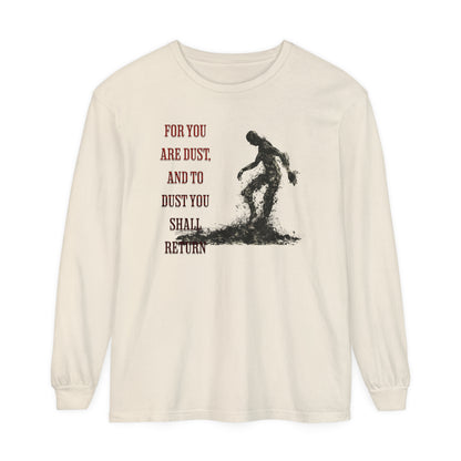 Korea -  Return to soil Unisex Garment-dyed Long Sleeve T-Shirt  - StyleMZ