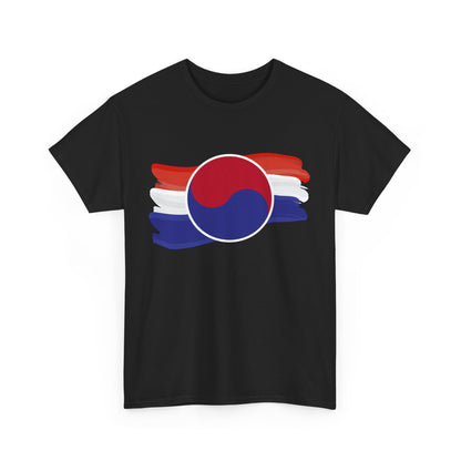 Unisex Heavy Cotton Tee - Korean Flag Design for Celebrations