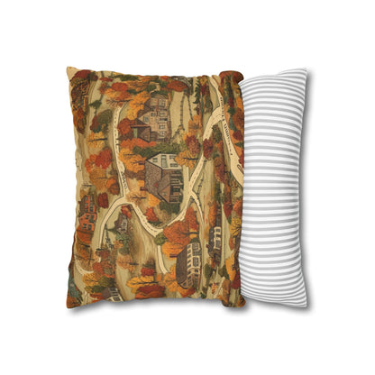 Map of Memories Spun Polyester Square Pillowcase - StyleMZ