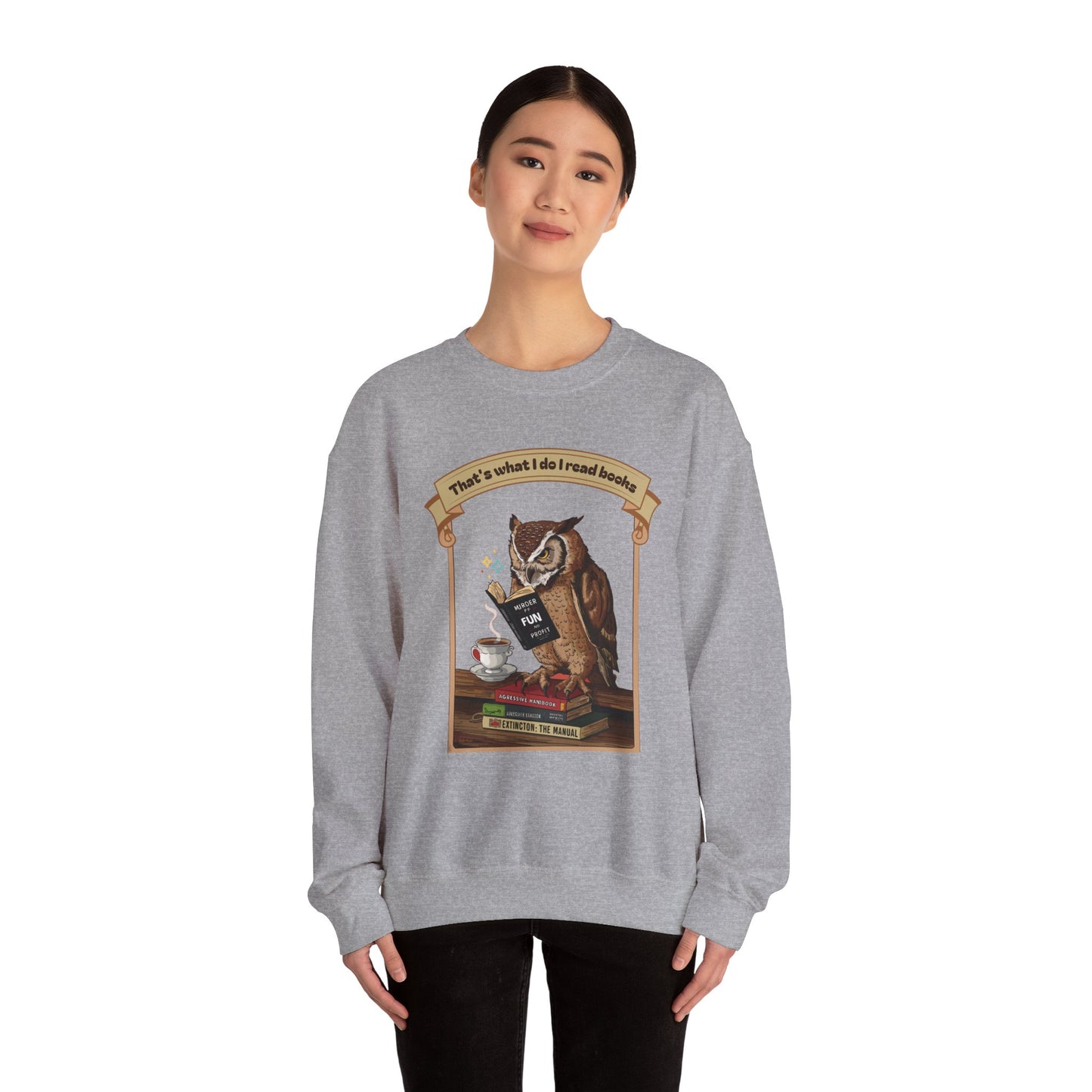 I read books Unisex Heavy Blend™ Crewneck Sweatshirt - StyleMZ