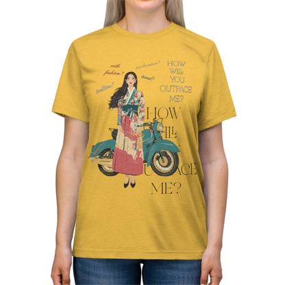 How will you outpace me? Unisex Triblend Tee - StyleMZ