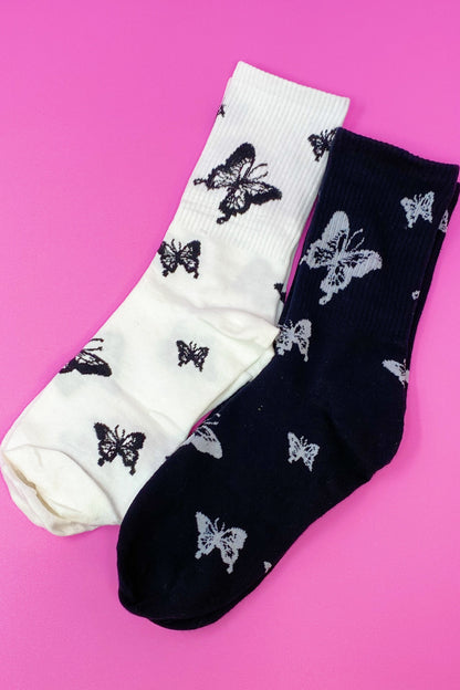 Butterfly In The Air Socks Set - Trendy Gift for Her