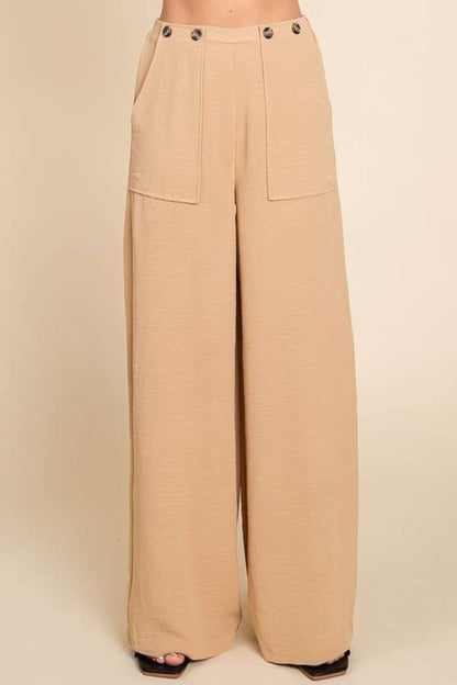 Culture Code Full Size High Waist Wide Leg Cargo Pants