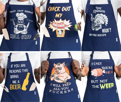 Funny Aprons For Men Mens Aprons For Cooking Funny Funny Grill Apron - Stylemz