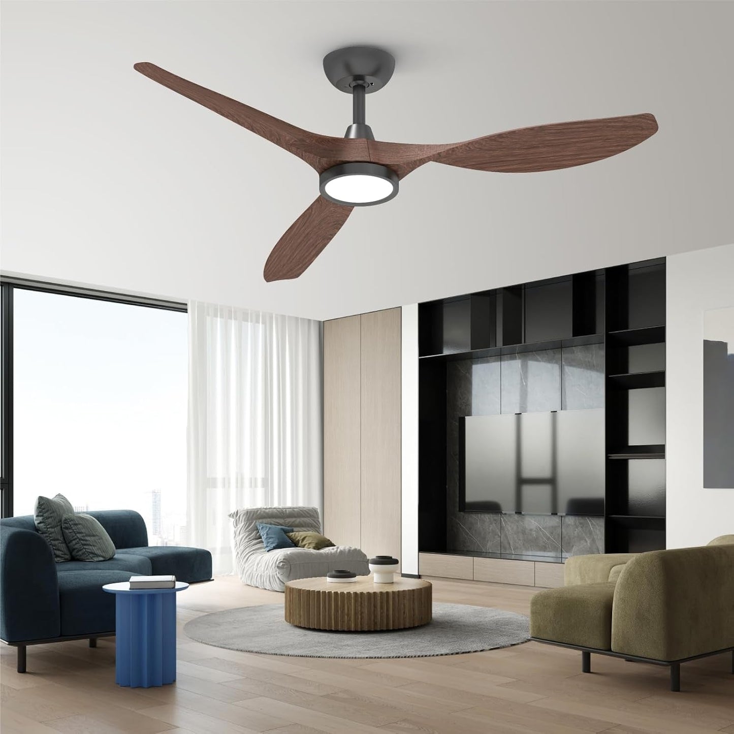 Ceiling Fans with Lights and Remote 52 Inch Large Airflow