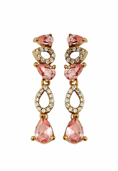 Florence Earrings - 18K Gold-Plated with Zirconia Stones