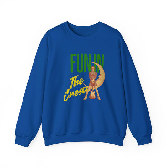 Corea - Sudadera unisex con cuello redondo y mezcla pesada Fun in the crescent - StyleMZ 