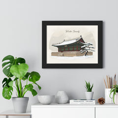 Korea -  Winter Serenity Framed Horizontal Poster  - StyleMZ