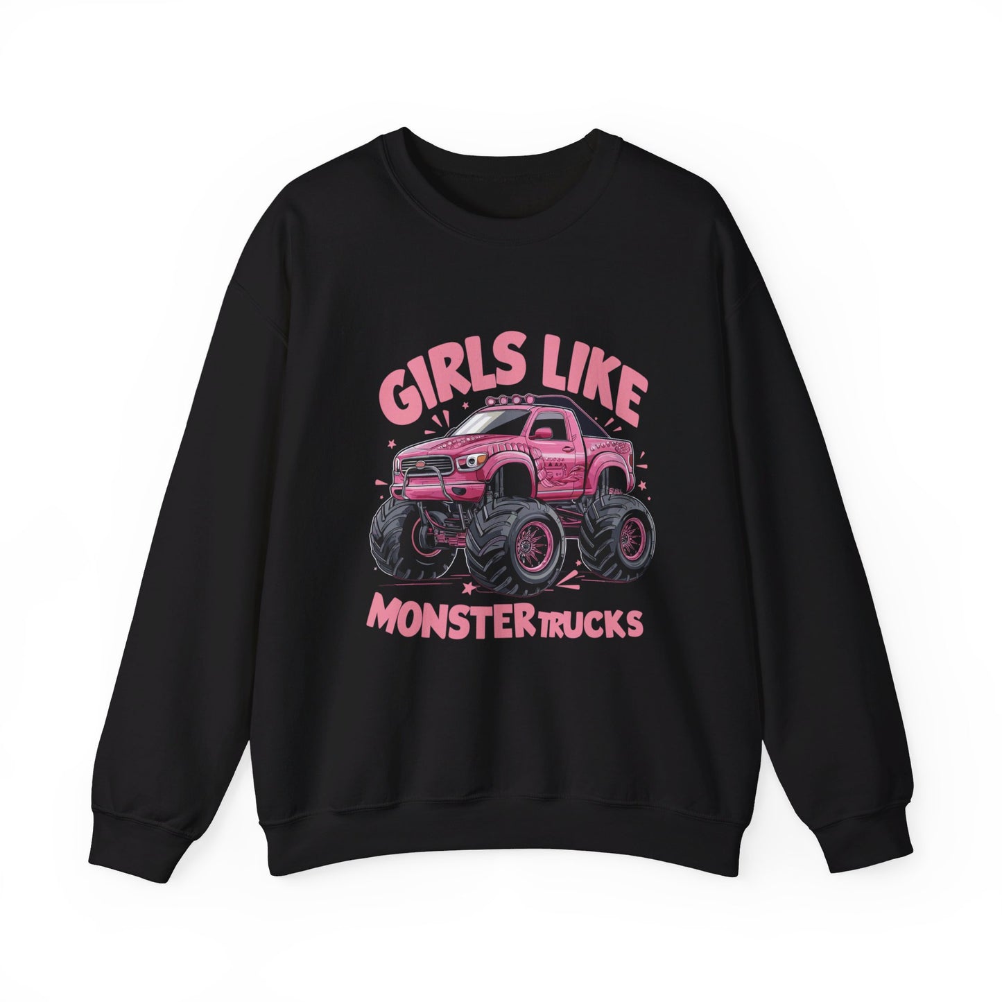 Korea - Girls like monster trucks Unisex Heavy Blend™ Crewneck Sweatshirt - StyleMZ - Stylemz