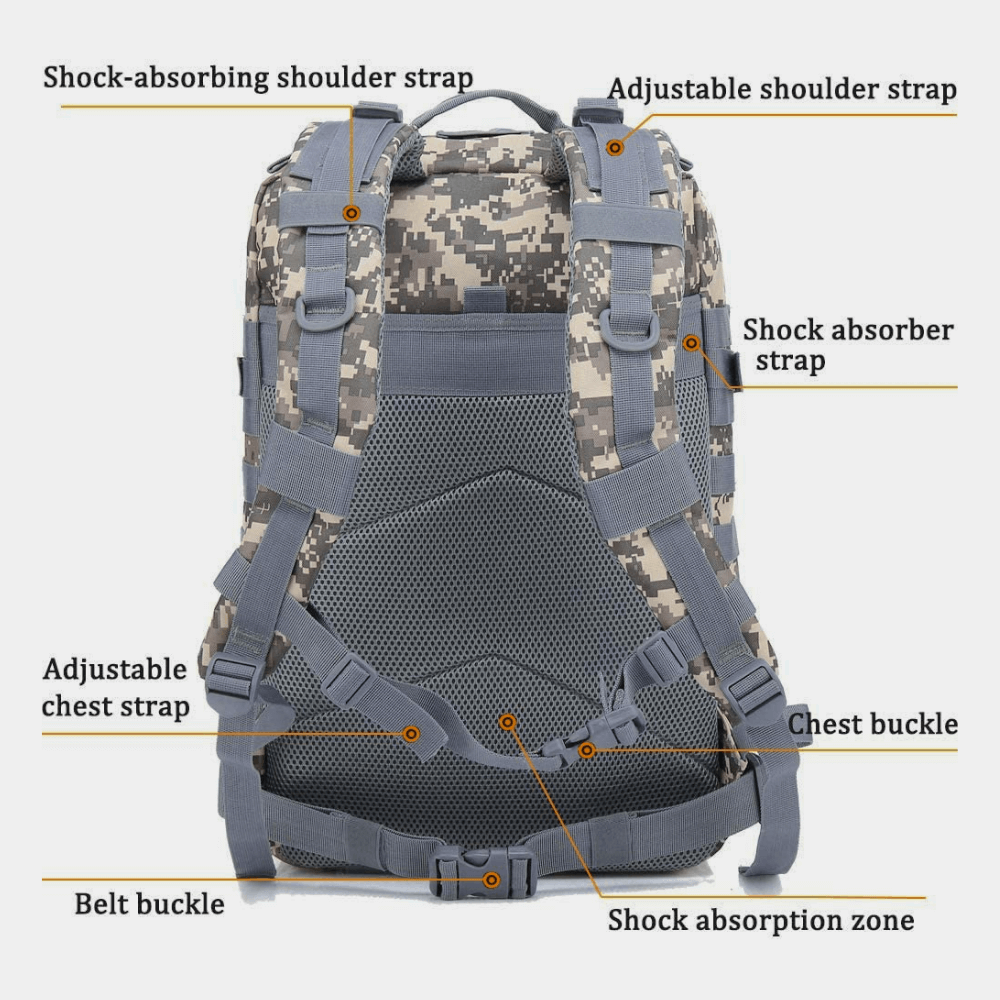 Tactical 45L Molle Rucksack Backpack - Stylemz