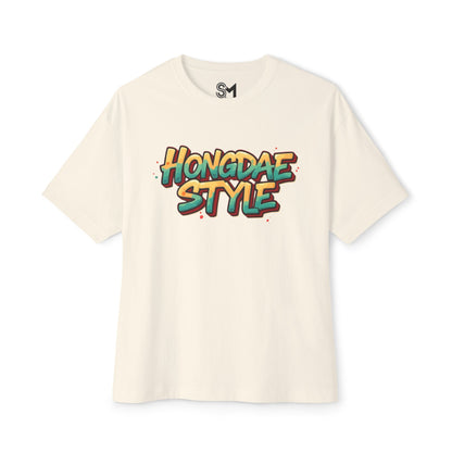 Hongdae style Unisex Oversized Boxy Tee - StyleMZ