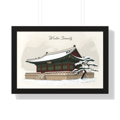 Korea -  Winter Serenity Framed Horizontal Poster  - StyleMZ