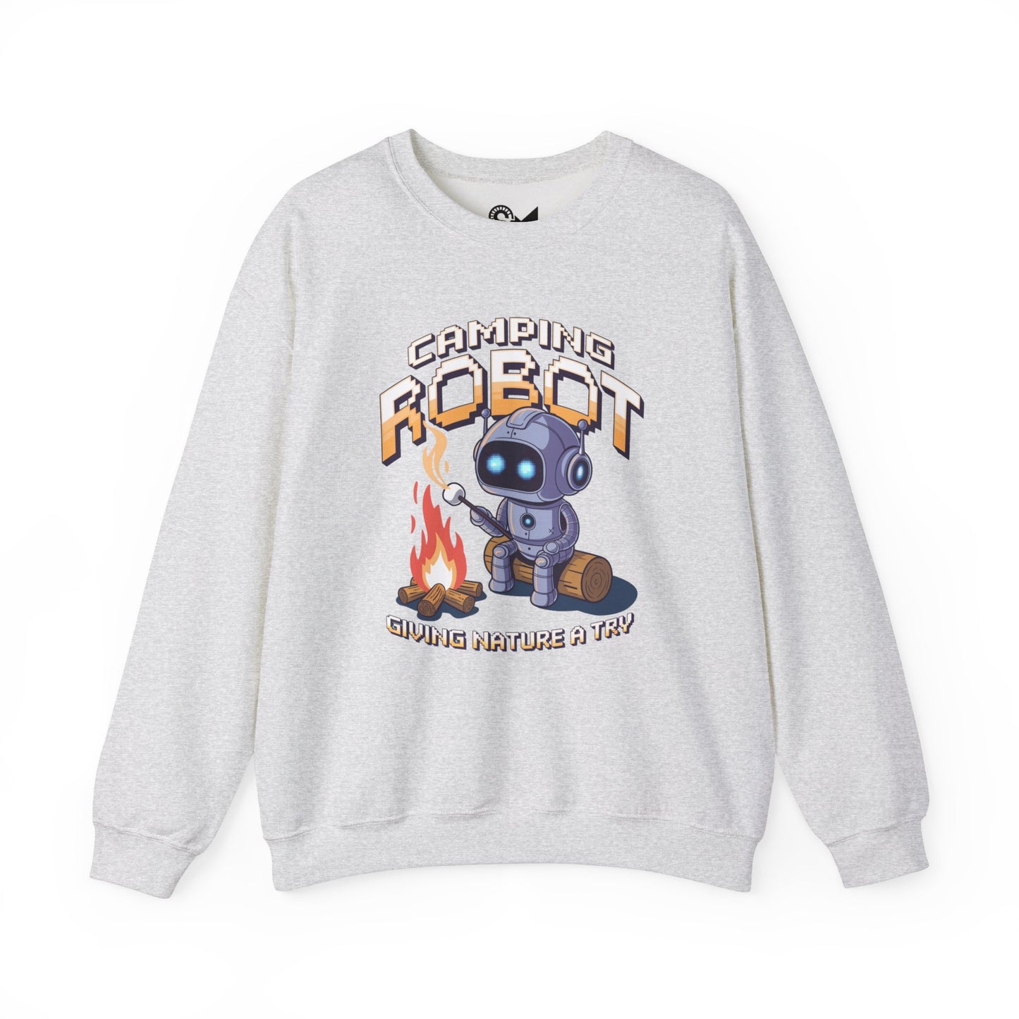 Camping robot Unisex Heavy Blend™ Crewneck Sweatshirt - StyleMZ