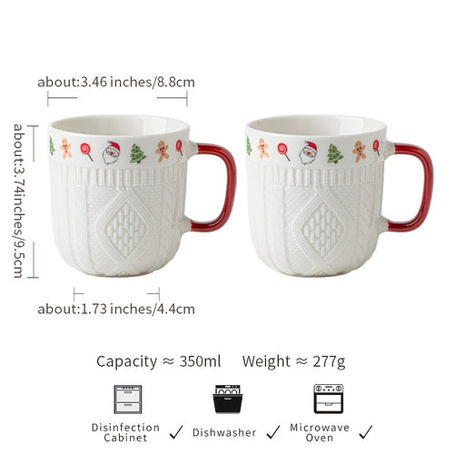 Elegant Ceramic Christmas Mugs Perfect Gift for Her Today