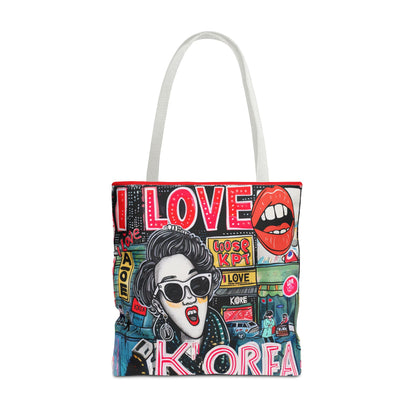 I love Korea Tote Bag (AOP) - StyleMZ