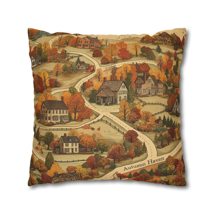 Map of Memories Spun Polyester Square Pillowcase - StyleMZ