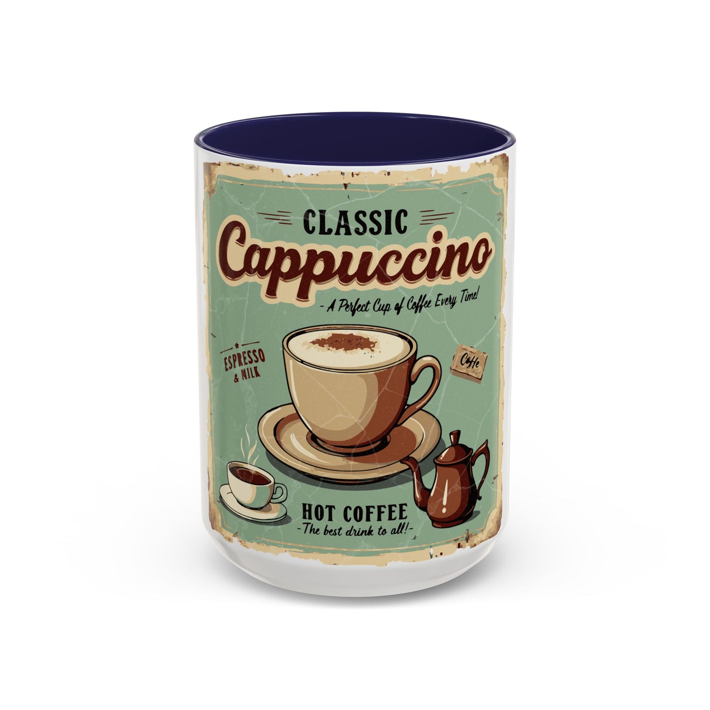 Classic Cappuccino Accent Coffee Mug (11, 15oz) - StyleMZ