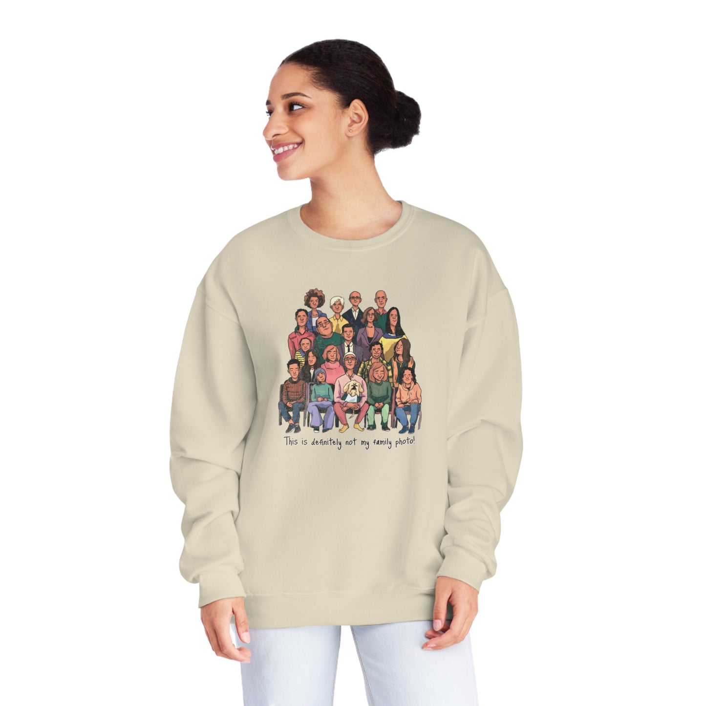 Definitely not my family photo Unisex NuBlend® Crewneck Sweatshirt - Korea - StyleMZ - Stylemz