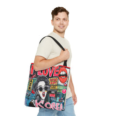 Korea -  I love Korea Tote Bag (AOP)  - StyleMZ