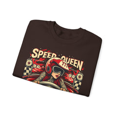 Corea - Sudadera unisex con cuello redondo y mezcla pesada Speed ​​Queen - StyleMZ 