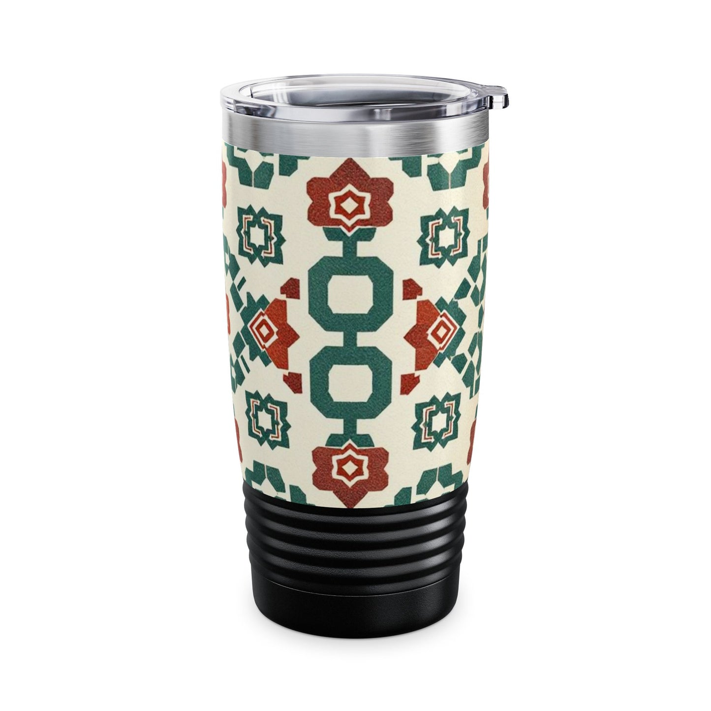 Traditional Korean Geometric Patterns Ringneck Tumbler, 20oz - StyleMZ