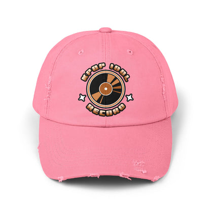 Korea -  KPOP Idol Record Unisex Distressed Cap  - StyleMZ