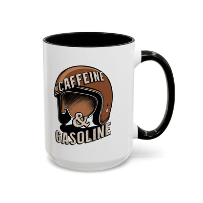 Caffein $ Gasoline Accent Coffee Mug (11, 15oz) - StyleMZ