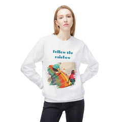 Korea -  Follow the rainbow Unisex Midweight Softstyle Fleece Crewneck Sweatshirt  - StyleMZ