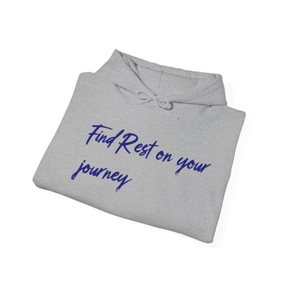 Find Rest on the Journey Unisex Heavy Blend™ Hooded Sweatshirt - StyleMZ