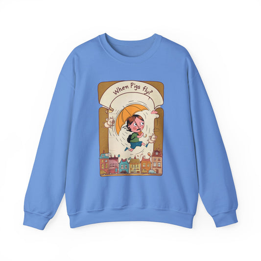 When pigs fly? Unisex Heavy Blend™ Crewneck Sweatshirt  - StyleMZ