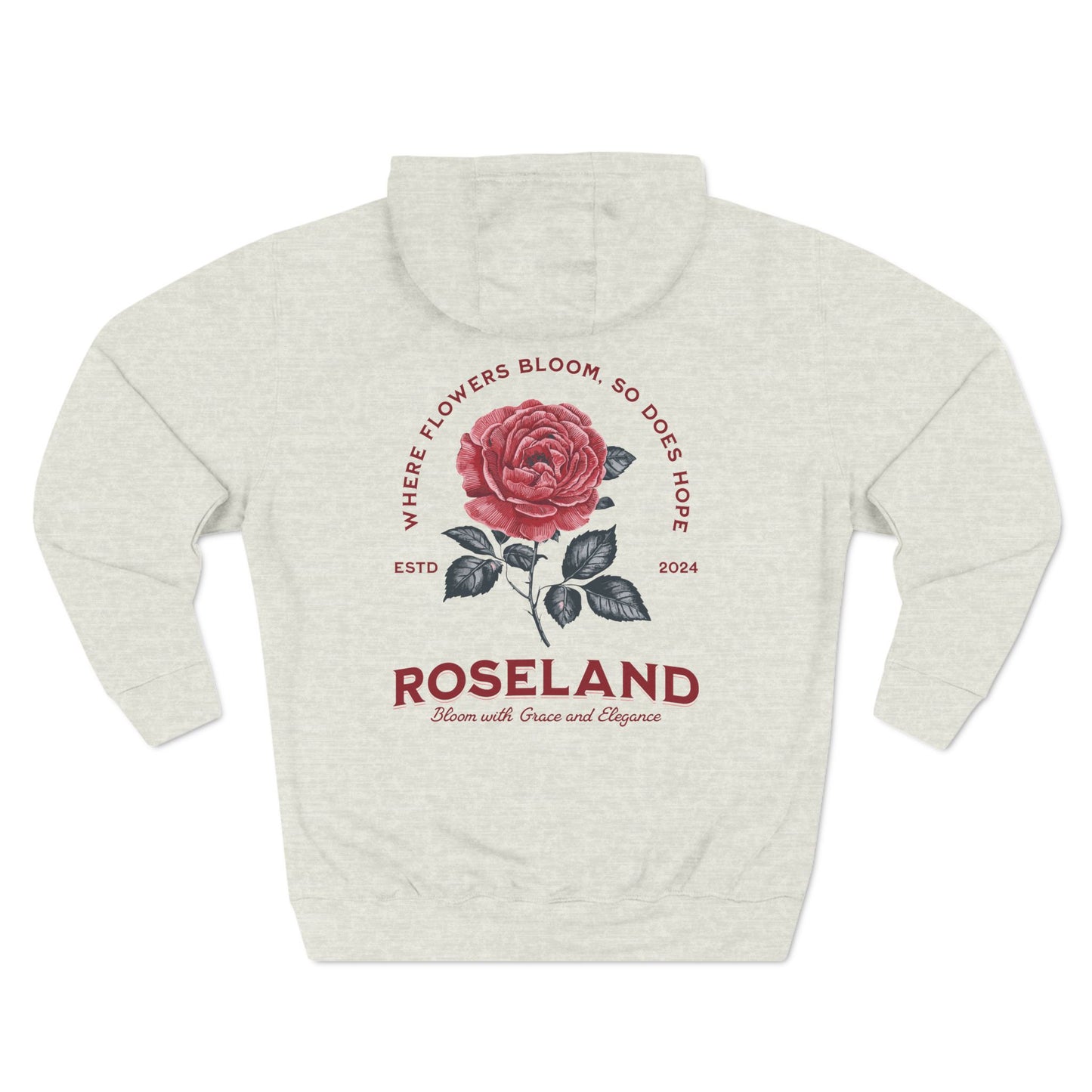 Roseland Three-Panel Fleece Hoodie - StyleMZ