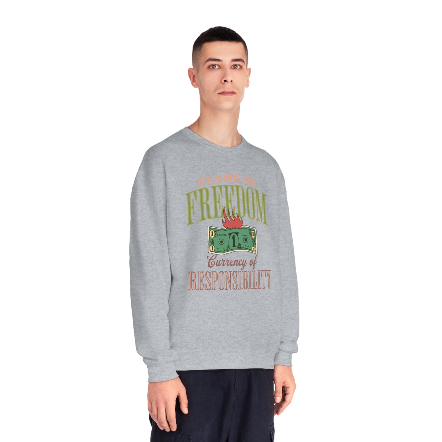 Korea -  Currency of freedom Unisex NuBlend® Crewneck Sweatshirt  - StyleMZ