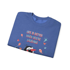 Korea -  Life is better when you're laughing Unisex Heavy Blend™ Crewneck Sweatshirt  - StyleMZ